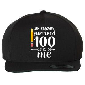 My Teacher Survived 100 Days Of Me Wool Snapback Cap