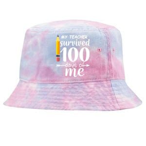 My Teacher Survived 100 Days Of Me Tie-Dyed Bucket Hat