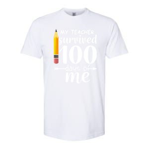 My Teacher Survived 100 Days Of Me Softstyle CVC T-Shirt