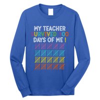 My Teacher Survived 100 Days Of Me Funny 100th Day Of School Gift Long Sleeve Shirt