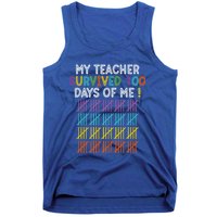 My Teacher Survived 100 Days Of Me Funny 100th Day Of School Gift Tank Top