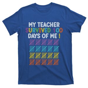 My Teacher Survived 100 Days Of Me Funny 100th Day Of School Gift T-Shirt