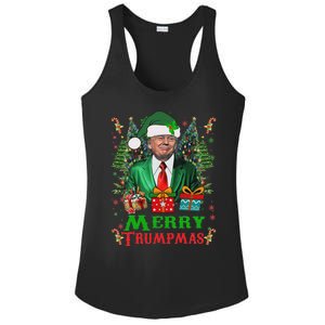 Merry Trumpmas Santa Trump Christmas Ugly Sweater Ladies PosiCharge Competitor Racerback Tank