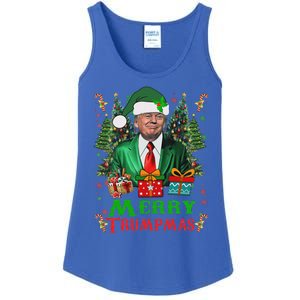 Merry Trumpmas Santa Trump Christmas Ugly Sweater Ladies Essential Tank