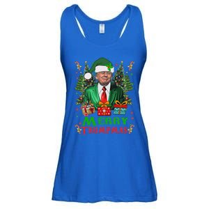 Merry Trumpmas Santa Trump Christmas Ugly Sweater Ladies Essential Flowy Tank