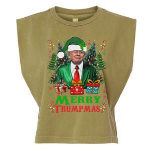 Merry Trumpmas Santa Trump Christmas Ugly Sweater Garment-Dyed Women's Muscle Tee