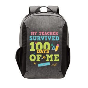 My Teacher Survived 100 Days Of Me Funny 100th Day Of School Meaningful Gift Vector Backpack