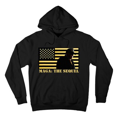 Maga The Sequel Trump 2024 Winner Second Term American Flag Hoodie