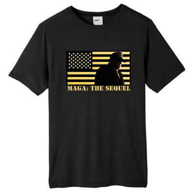 Maga The Sequel Trump 2024 Winner Second Term American Flag Tall Fusion ChromaSoft Performance T-Shirt