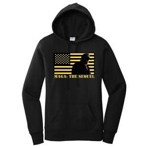 Maga The Sequel Trump 2024 Winner Second Term American Flag Women's Pullover Hoodie