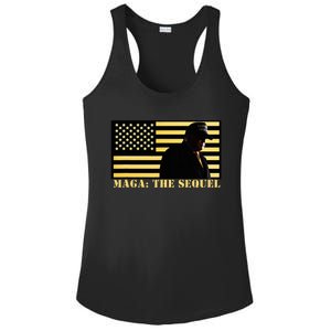 Maga The Sequel Trump 2024 Winner Second Term American Flag Ladies PosiCharge Competitor Racerback Tank