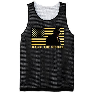 Maga The Sequel Trump 2024 Winner Second Term American Flag Mesh Reversible Basketball Jersey Tank