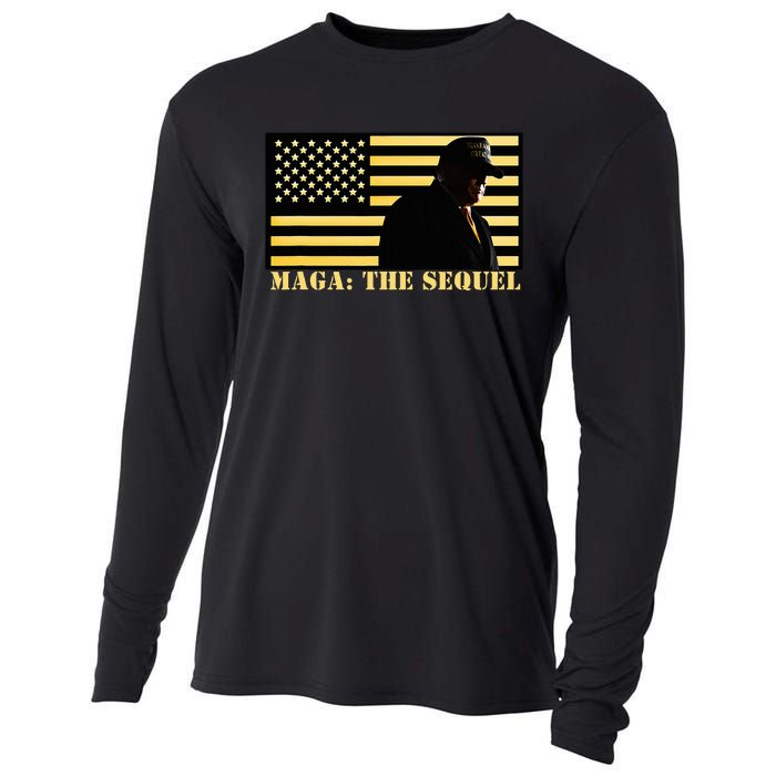 Maga The Sequel Trump 2024 Winner Second Term American Flag Cooling Performance Long Sleeve Crew