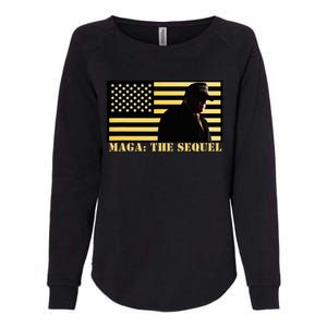 Maga The Sequel Trump 2024 Winner Second Term American Flag Womens California Wash Sweatshirt