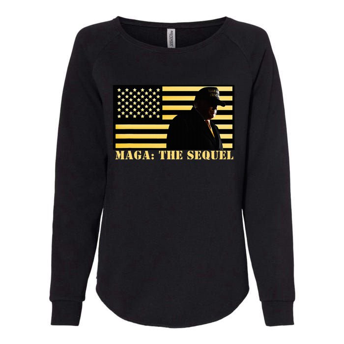 Maga The Sequel Trump 2024 Winner Second Term American Flag Womens California Wash Sweatshirt