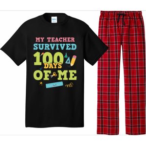 My Teacher Survived 100 Days Of Me Funny 100th Day Of School Meaningful Gift Pajama Set