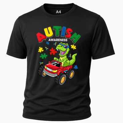 Monster Truck Trex Dinosaur Autism Awareness Gift Performance Shirt