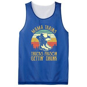 Mama Trains Trucks Prison Getting Drunk Country Music Mesh Reversible Basketball Jersey Tank