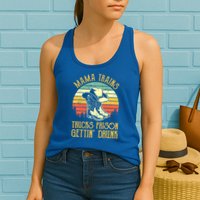 Mama Trains Trucks Prison Getting Drunk Country Music Womens Tank Top