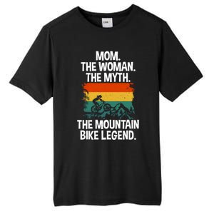 Mom The The Myth The Mountain Bike Legend Biking Mom Meaningful Gift Tall Fusion ChromaSoft Performance T-Shirt