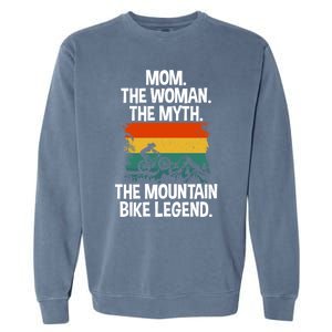 Mom The The Myth The Mountain Bike Legend Biking Mom Meaningful Gift Garment-Dyed Sweatshirt