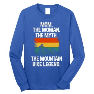 Mom The The Myth The Mountain Bike Legend Biking Mom Meaningful Gift Long Sleeve Shirt