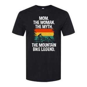 Mom The The Myth The Mountain Bike Legend Biking Mom Meaningful Gift Softstyle CVC T-Shirt