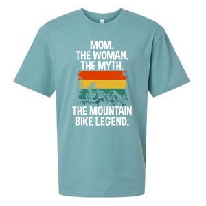 Mom The The Myth The Mountain Bike Legend Biking Mom Meaningful Gift Sueded Cloud Jersey T-Shirt