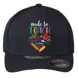 Made To Teach Gift For Teacher Flexfit Unipanel Trucker Cap