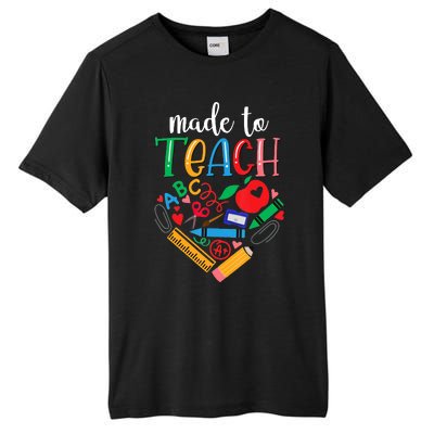 Made To Teach Gift For Teacher Tall Fusion ChromaSoft Performance T-Shirt