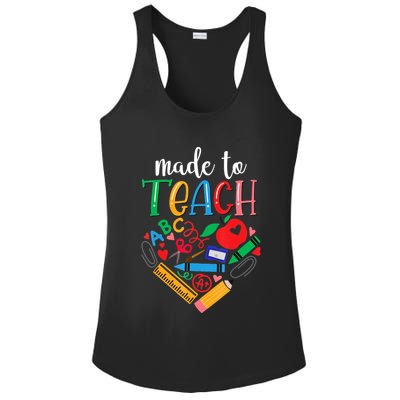 Made To Teach Gift For Teacher Ladies PosiCharge Competitor Racerback Tank