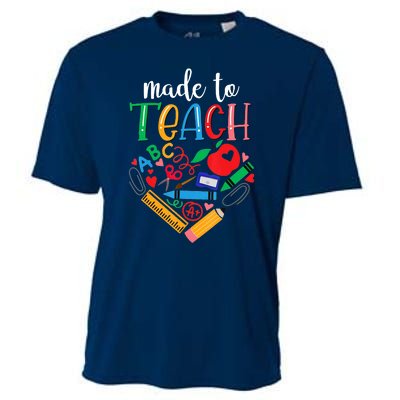 Made To Teach Gift For Teacher Cooling Performance Crew T-Shirt