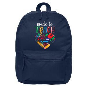 Made To Teach Gift For Teacher 16 in Basic Backpack