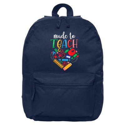 Made To Teach Gift For Teacher 16 in Basic Backpack