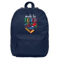 Made To Teach Gift For Teacher 16 in Basic Backpack