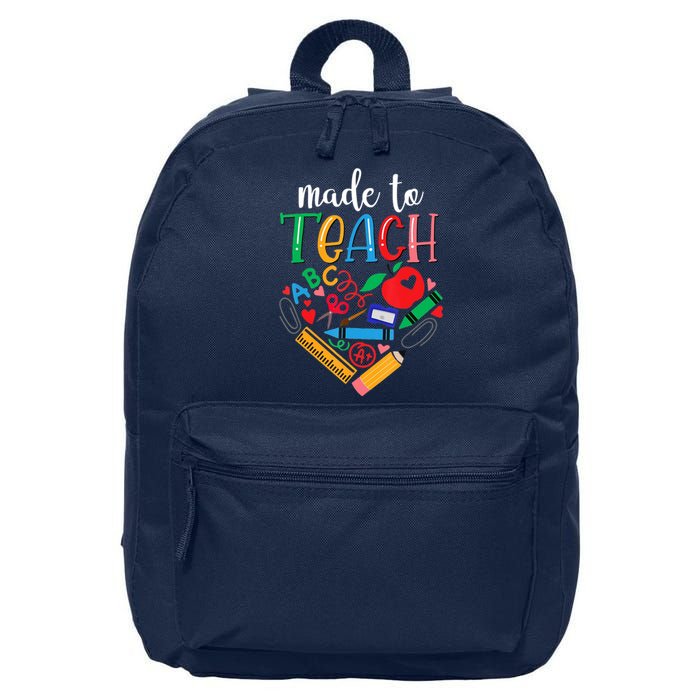 Made To Teach Gift For Teacher 16 in Basic Backpack