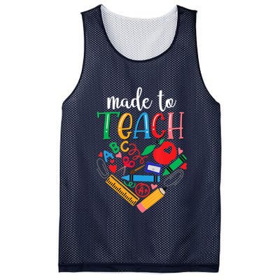 Made To Teach Gift For Teacher Mesh Reversible Basketball Jersey Tank