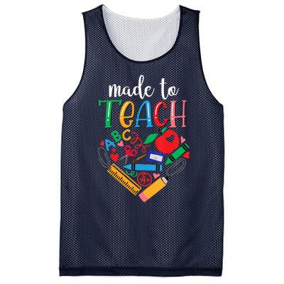 Made To Teach Gift For Teacher Mesh Reversible Basketball Jersey Tank