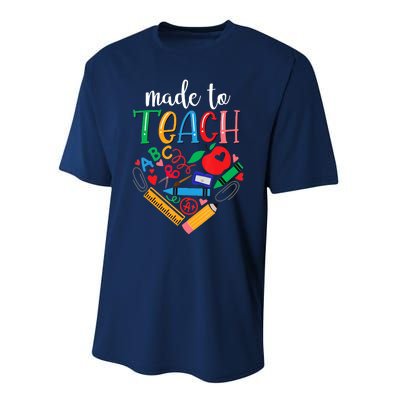 Made To Teach Gift For Teacher Performance Sprint T-Shirt