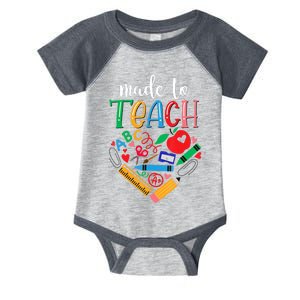 Made To Teach Gift For Teacher Infant Baby Jersey Bodysuit