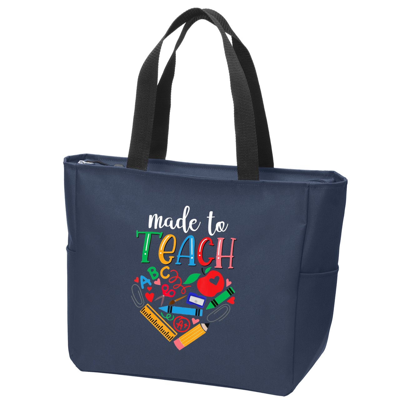 Made To Teach Gift For Teacher Zip Tote Bag