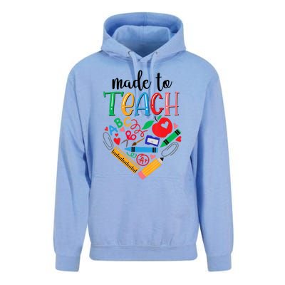 Made To Teach Gift For Teacher Unisex Surf Hoodie