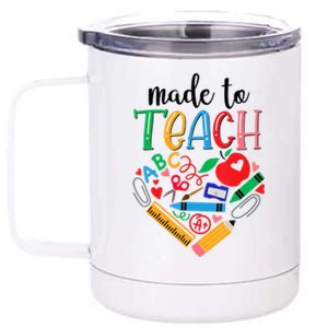 Made To Teach Gift For Teacher 12 oz Stainless Steel Tumbler Cup