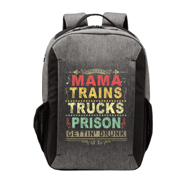 Mama Trains Trucks Prison Gettin Drunk Country Music Vector Backpack