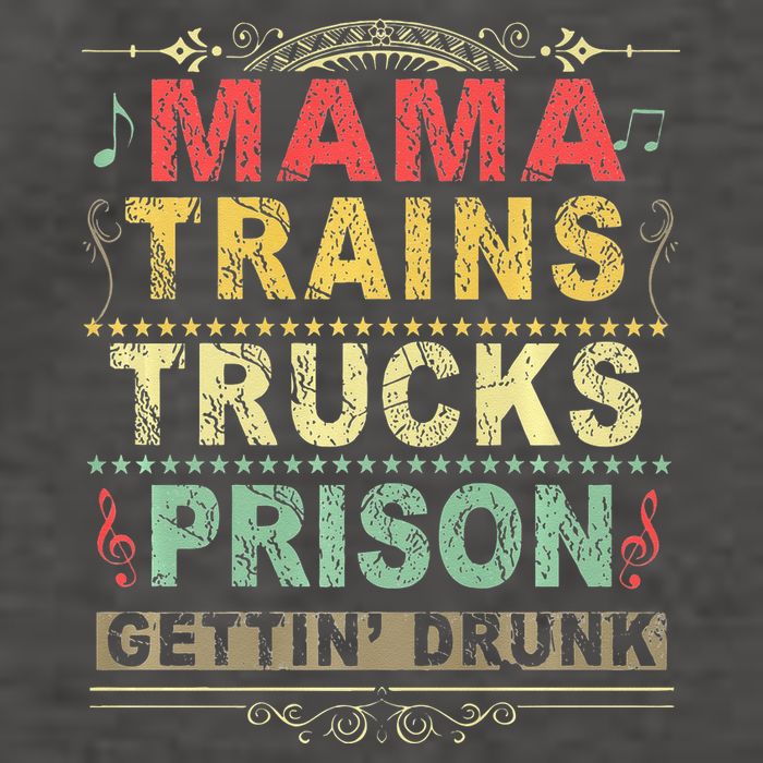 Mama Trains Trucks Prison Gettin Drunk Country Music Vector Backpack