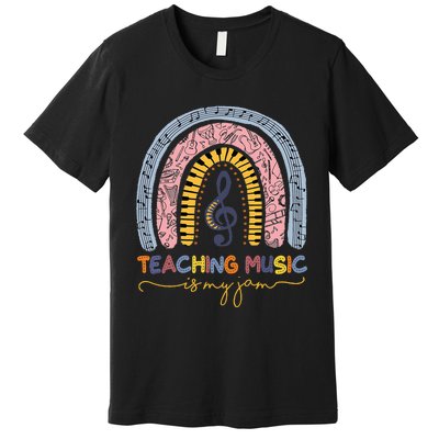 Musical Teacher Teaching Music Is My Jam Rainbow Premium T-Shirt