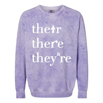 Massimo There Their They’Re Colorblast Crewneck Sweatshirt