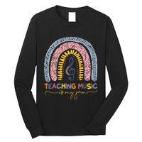 Musical Teacher Teaching Music Is My Jam Rainbow Long Sleeve Shirt