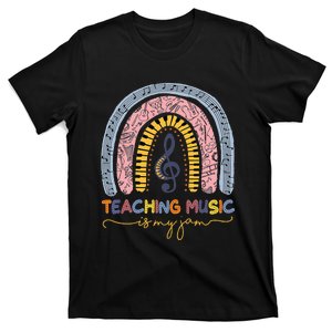 Musical Teacher Teaching Music Is My Jam Rainbow T-Shirt