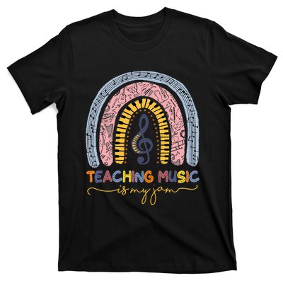 Musical Teacher Teaching Music Is My Jam Rainbow T-Shirt